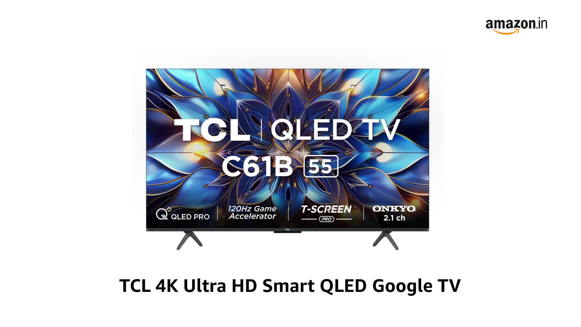 TCL 139 cm (55 inches) 4K Ultra HD Smart QLED Google TV 55C61B